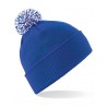 czapka zimowa - mod. B450:Bright Royal, 100% akryl, White, One Size